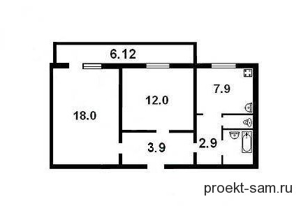 Ponovna izgradnja 2sobnega stanovanja v panelni hiši