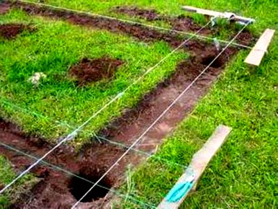 Монолитный ленточный фундамент чертеж Монолитный ленточный фундамент чертеж