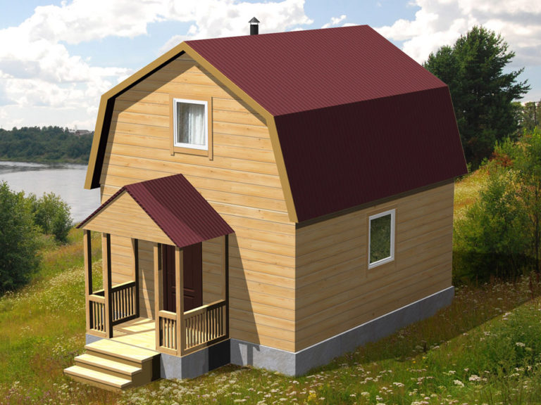 Дом с ломаной крышей с пристройкой красивый дизайн