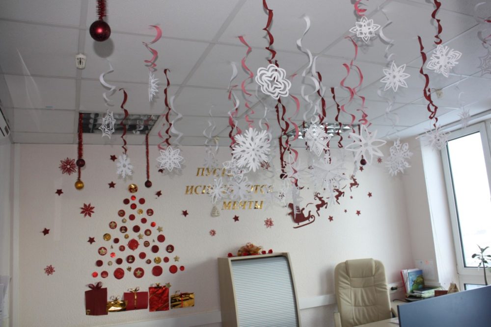 Новогоднее украшение офиса: баланс работы и праздника