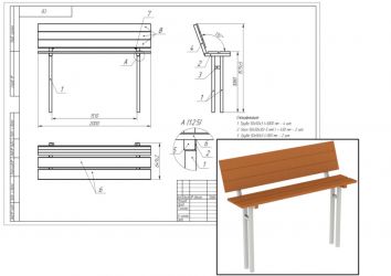 Размеры скамеек из профильной трубы