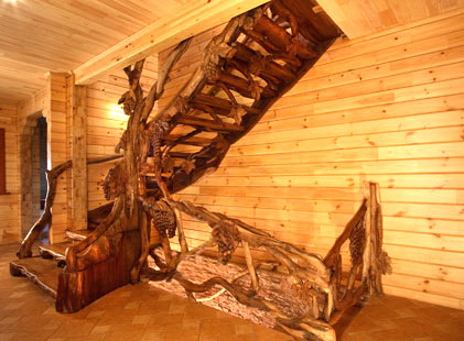 декор деревянной лестницы 
