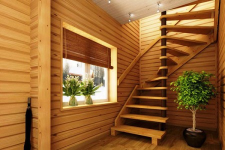 проект деревянной лестницы на второй этаж 