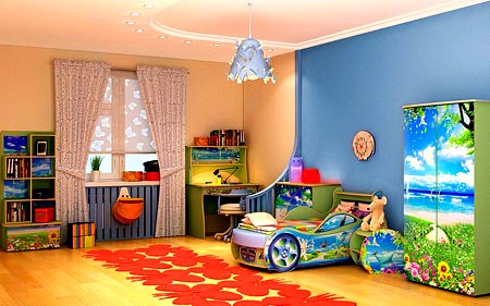 Дизайн интерьера и оформление детской комнаты в доме