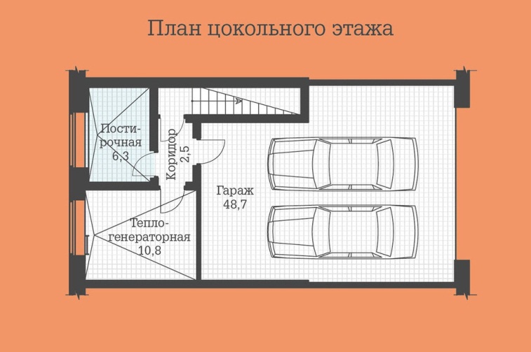 Гараж с подвалом проект на 2 машины