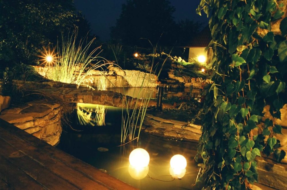 Подсветка для пруда, бассейна и сада
