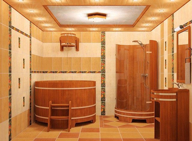 Варианты планировки помывочной в бане: фото