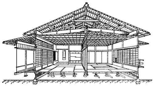 Чертеж японского дома