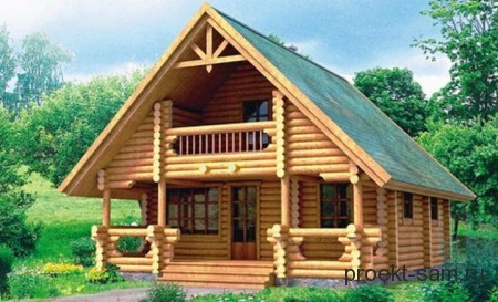 проект деревянного дома с мансардой