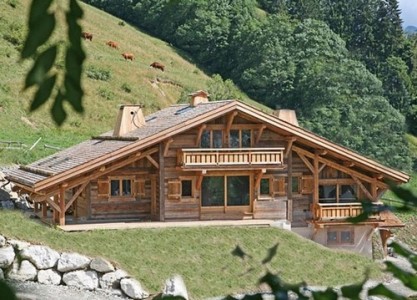 одноэтажный деревянный дом шале