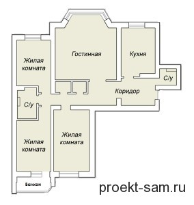 планировка 4-х комнатной квартиры