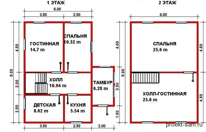 План дома 6х6