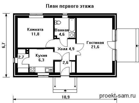 Дом 80 квадратов план