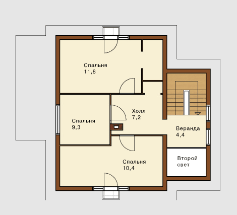 план мансарды деревянного дома