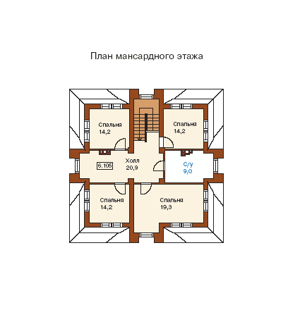 план мансардного этажа