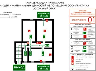 План эвакуации как правильно составить