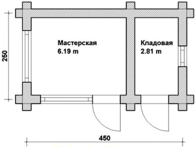 Проект хозблока для дачи чертежи