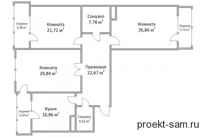 Планировка дизайн трехкомнатной квартиры