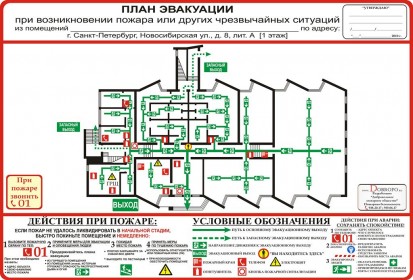 План эвакуации при пожаре требования