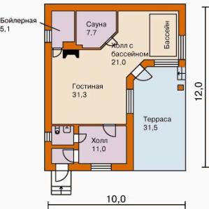 Проект кирпичной бани